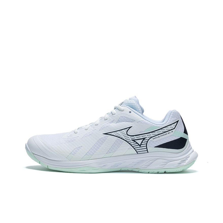 Men'S Shoes Green And White - มิซูโน่ รองเท้าแบดมินตันกันรอยขีดข่วน ทรงเตี้ย สำหรับทุกเพศ สีขาว-เขียว รุ่น