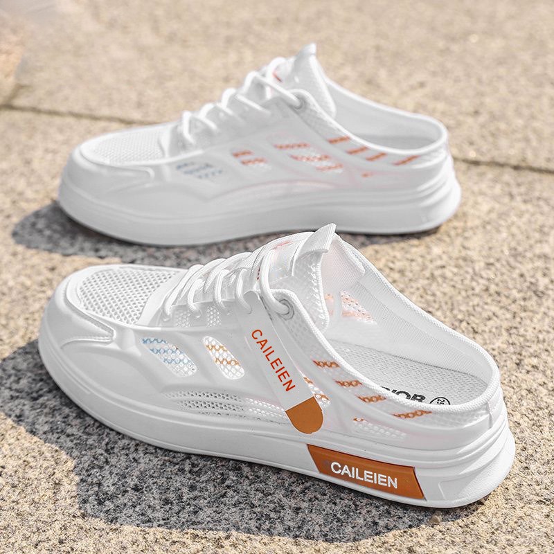 Men'S Shoes Half Cut - รองเท้าแตะผู้ชายแฟชั่นฤดูร้อน พื้นนุ่ม รุ่น 2026 น้ำหนักเบา สวมง่าย