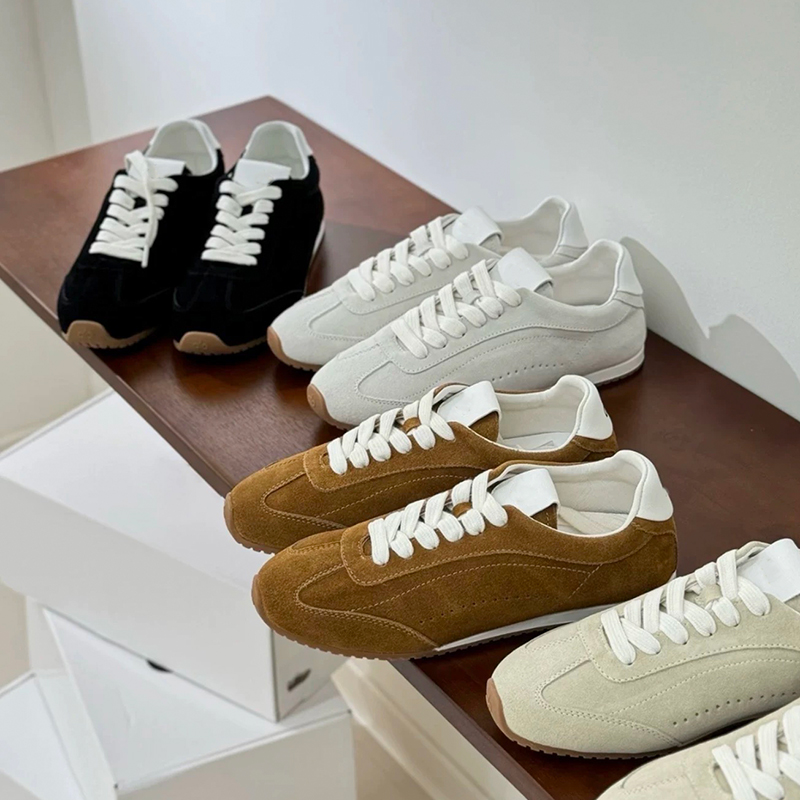 Men'S Shoes Comfortable Walking - รองเท้าลำลองแบบยูนิเซ็กซ์สำหรับผู้หญิง รองเท้าหนังแท้ รองเท้าผ้าใบหนังกลับ รองเท้าผู้ชายแบบผูกเชือก รองเท้าเดินสีขาว รองเท้าดีไซเนอร์สำหรับผู้หญิง