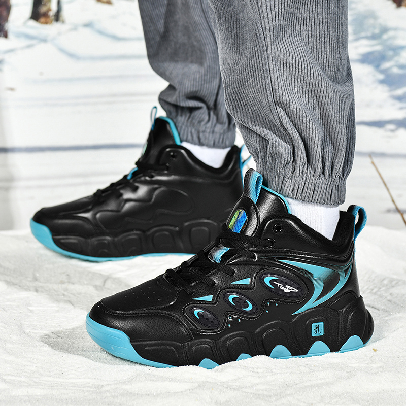 Men'S Shoes Hiking - รองเท้าบูทผู้ชายผ้าฝ้ายสำหรับฤดูหนาว รองเท้าบูทหิมะผู้ชายแบบหนัง รองเท้าผ้าใบลำลองผู้ชาย รองเท้าเดินป่าผู้ชายสำหรับกิจกรรมกลางแจ้ง ไซส์ใหญ่ 48