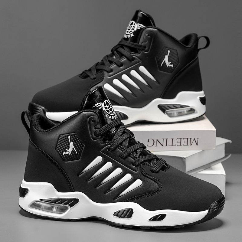 Men'S Shoes That Make You Taller - รองเท้าบาสเก็ตบอลทรงสูงสำหรับผู้ชาย มาพร้อมดีไซน์ตาข่ายระบายอากาศเพื่อความสบายสูงสุด รองเท้าวิ่งกลางแจ้งที่ช่วยลดแรงกระแทก พร้อมเทคโนโลยีรองรับแรงกระแทกสูง ช่วยให้การวิ่งราบรื่นและสะดวกสบายยิ่งขึ้น เพิ่มการรองรับอย่างมีประสิทธิภาพ