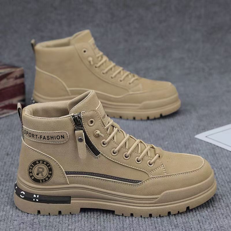 Men'S Shoes Hiking - รองเท้าบูทหุ้มข้อผู้ชายสไตล์เรโทร รองเท้าทำงาน รองเท้าเดินป่า รองเท้าปีนเขา สำหรับฤดูใบไม้ร่วง ทนทานต่อการสึกหรอ