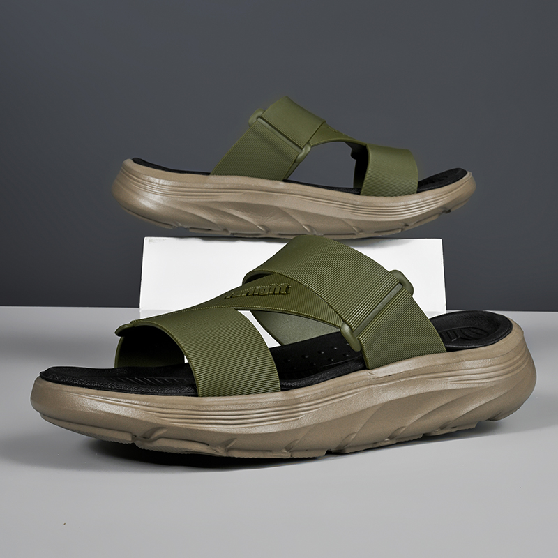 Men'S Shoes Comfortable Walking - รองเท้าแตะผู้ชายใหม่สำหรับฤดูร้อน แฟชั่นกลางแจ้ง พื้นหนานุ่มสบาย รองเท้าลำลองขนาดใหญ่ น้ำหนักเบา กันลื่น