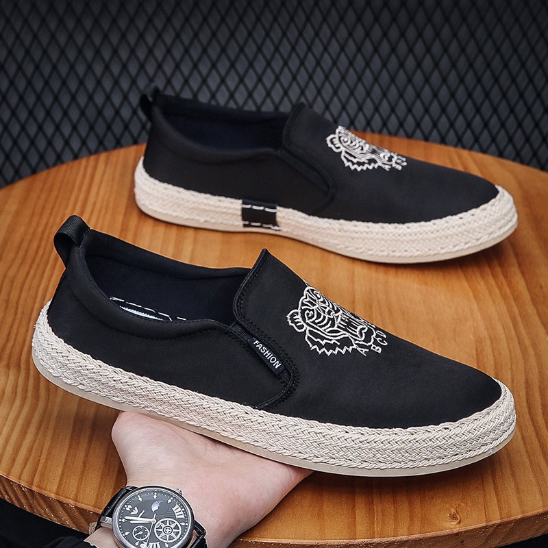 สีดําBreathableรองเท้าสําหรับช - Men Shoes Loafers บทวิจารณ์และราคา