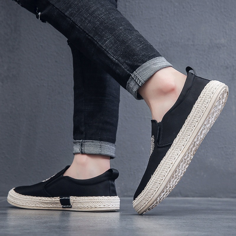 สีดําBreathableรองเท้าสําหรับช - Men Shoes Loafers บทวิจารณ์และราคา