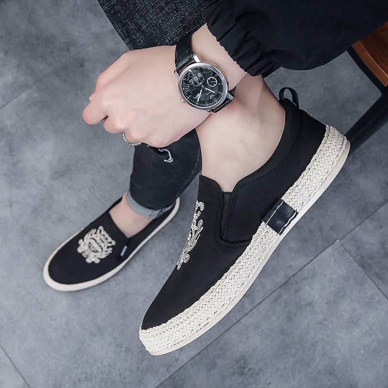 สีดําBreathableรองเท้าสําหรับช - Men Shoes Loafers บทวิจารณ์และราคา