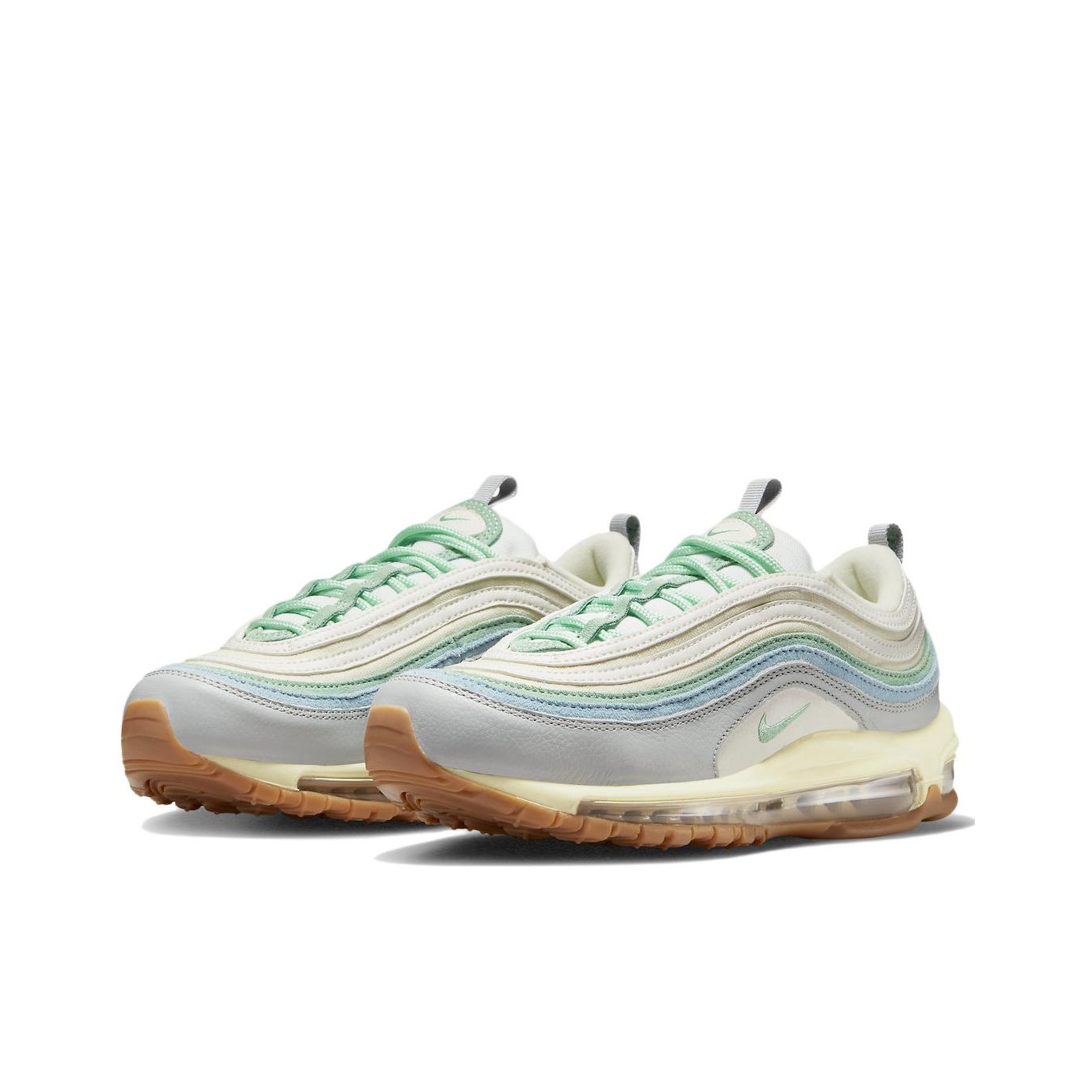 รองเท้าวิ่ง Nike Air Max 97 สำ - Men'S Shoes Green And White บทวิจารณ์และราคา