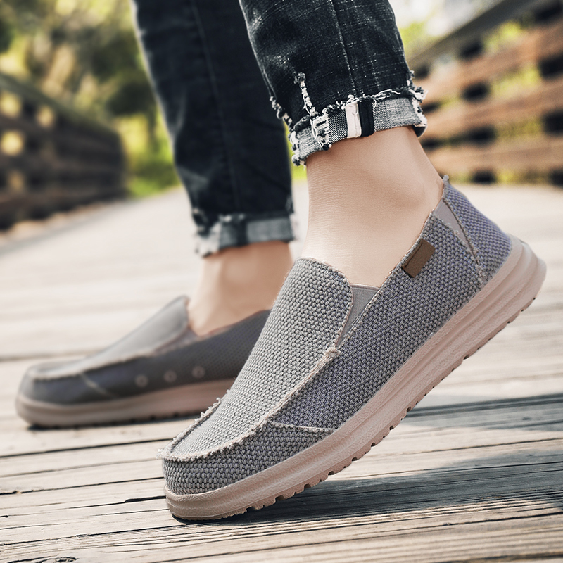 รองเท้าผ้าใบกันลื่นสำหรับใส่กล - Men Shoes Loafers บทวิจารณ์และราคา