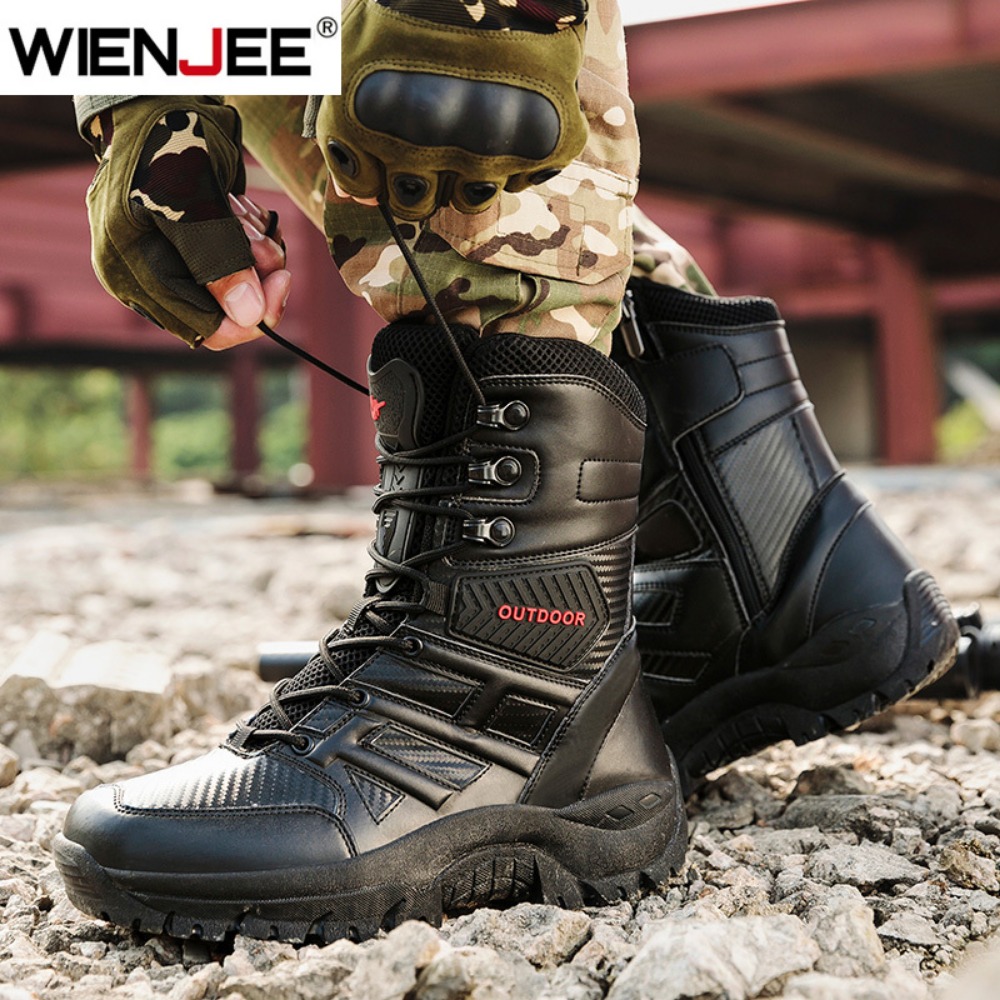 รองเท้าบูทหนังหุ้มข้อสูงคุณภาพ - Men'S Shoes Hiking บทวิจารณ์และราคา