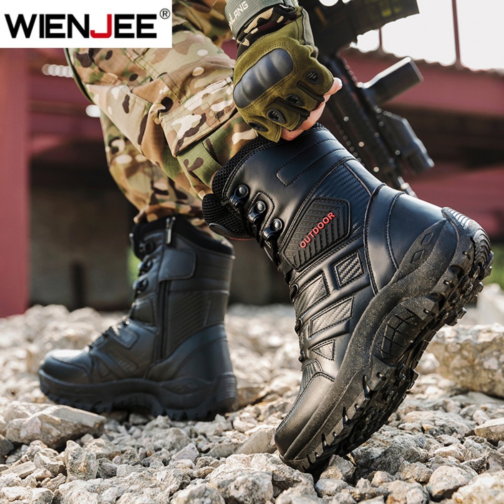 รองเท้าบูทหนังหุ้มข้อสูงคุณภาพ - Men'S Shoes Hiking บทวิจารณ์และราคา