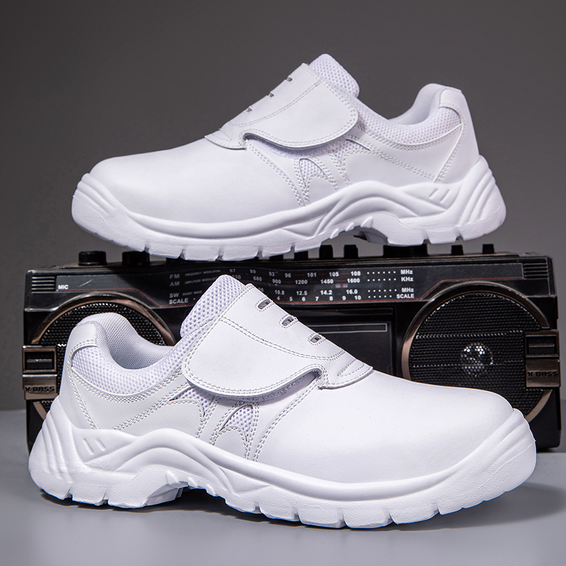 รองเท้าเซฟตี้คนทำงานหนังนิ่มมี - Men'S Shoes Green And White บทวิจารณ์และราคา