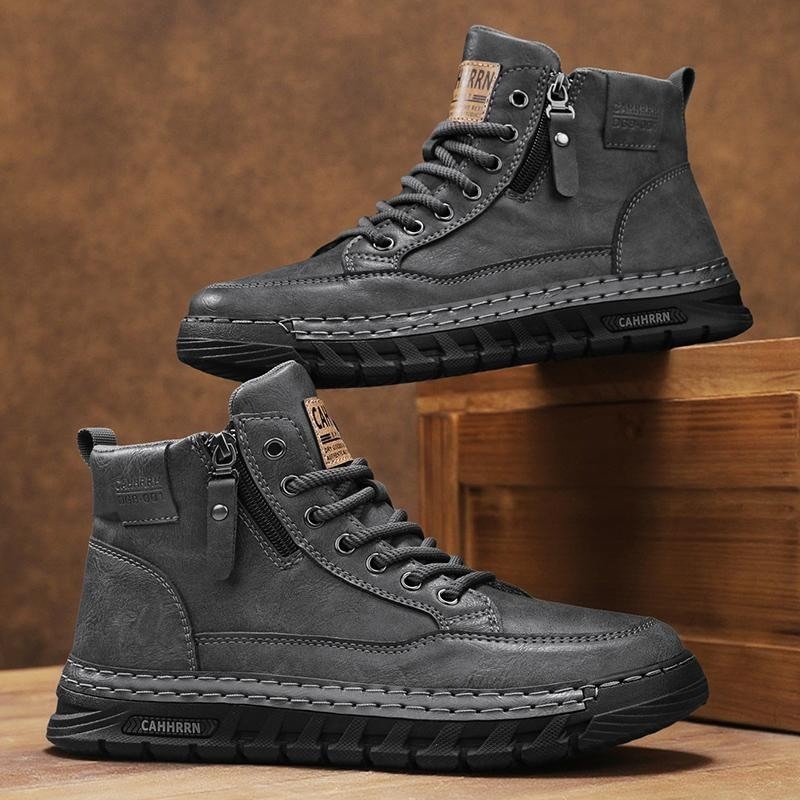 รองเท้าบูทหุ้มข้อหนังผู้ชาย รอ - Men'S Shoes Comfortable Walking บทวิจารณ์และราคา