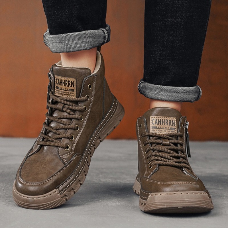 รองเท้าบูทหุ้มข้อหนังผู้ชาย รอ - Men'S Shoes Comfortable Walking บทวิจารณ์และราคา