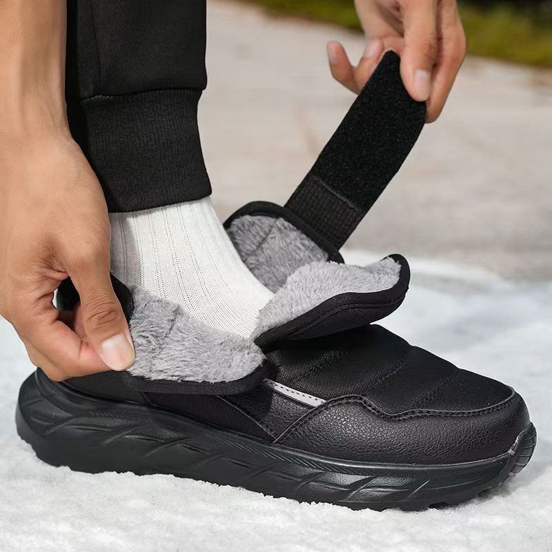 รองเท้าบูทหิมะข้อสั้นแบบมีสายร - Men Shoes Velcro บทวิจารณ์และราคา