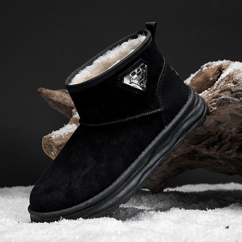 รองเท้าบูทหิมะบุขนสั้นสุดหรูสำ - Men Shoes Online บทวิจารณ์และราคา