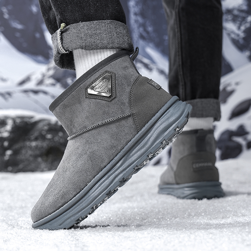 รองเท้าบูทหิมะบุขนสั้นสุดหรูสำ - Men Shoes Online บทวิจารณ์และราคา