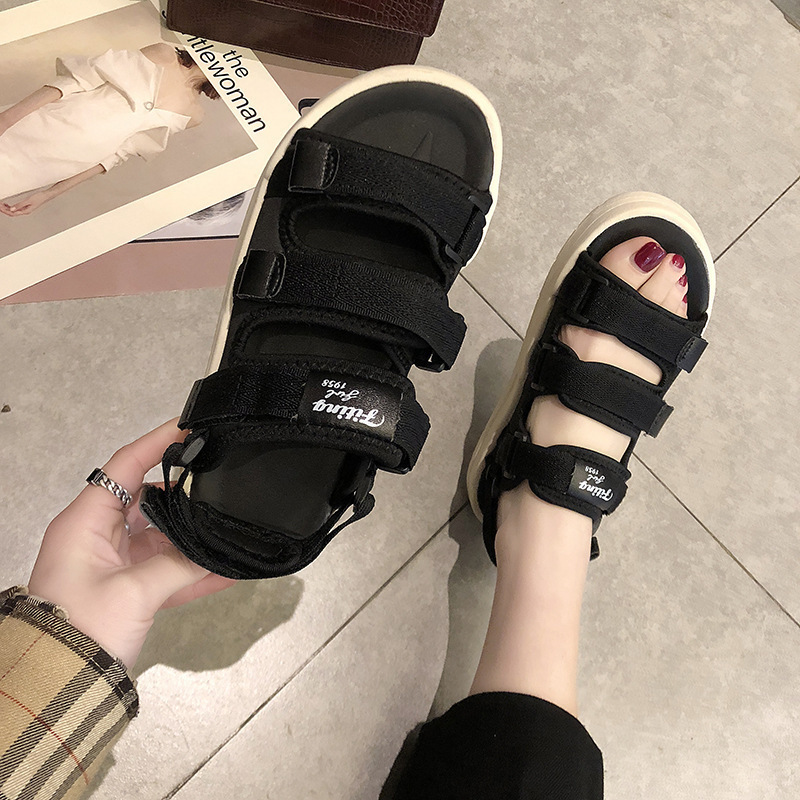รองเท้าแตะฤดูร้อนสำหรับผู้ชายแ - Men'S Shoes With Velcro บทวิจารณ์และราคา