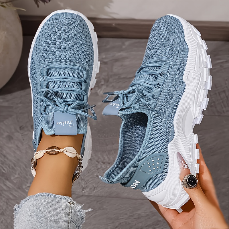 รองเท้าผ้าใบถักระบายอากาศแฟชั่ - Men'S Shoes Comfortable Walking บทวิจารณ์และราคา