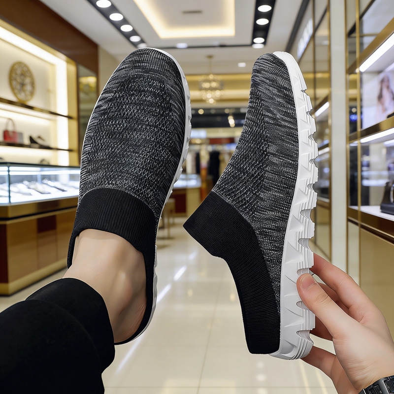รองเท้าลำลองผู้ชายแบบสวมครึ่งเ - Men'S Shoes Half Cut บทวิจารณ์และราคา