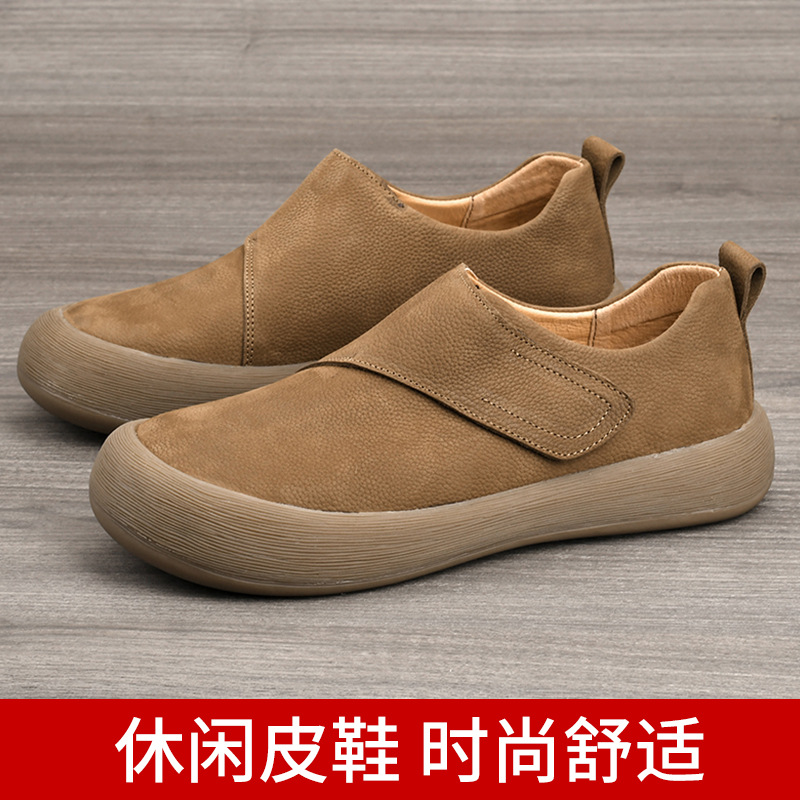 รองเท้าโลฟเฟอร์ลำลองแบบสวมสำหร - Men Shoes Velcro บทวิจารณ์และราคา