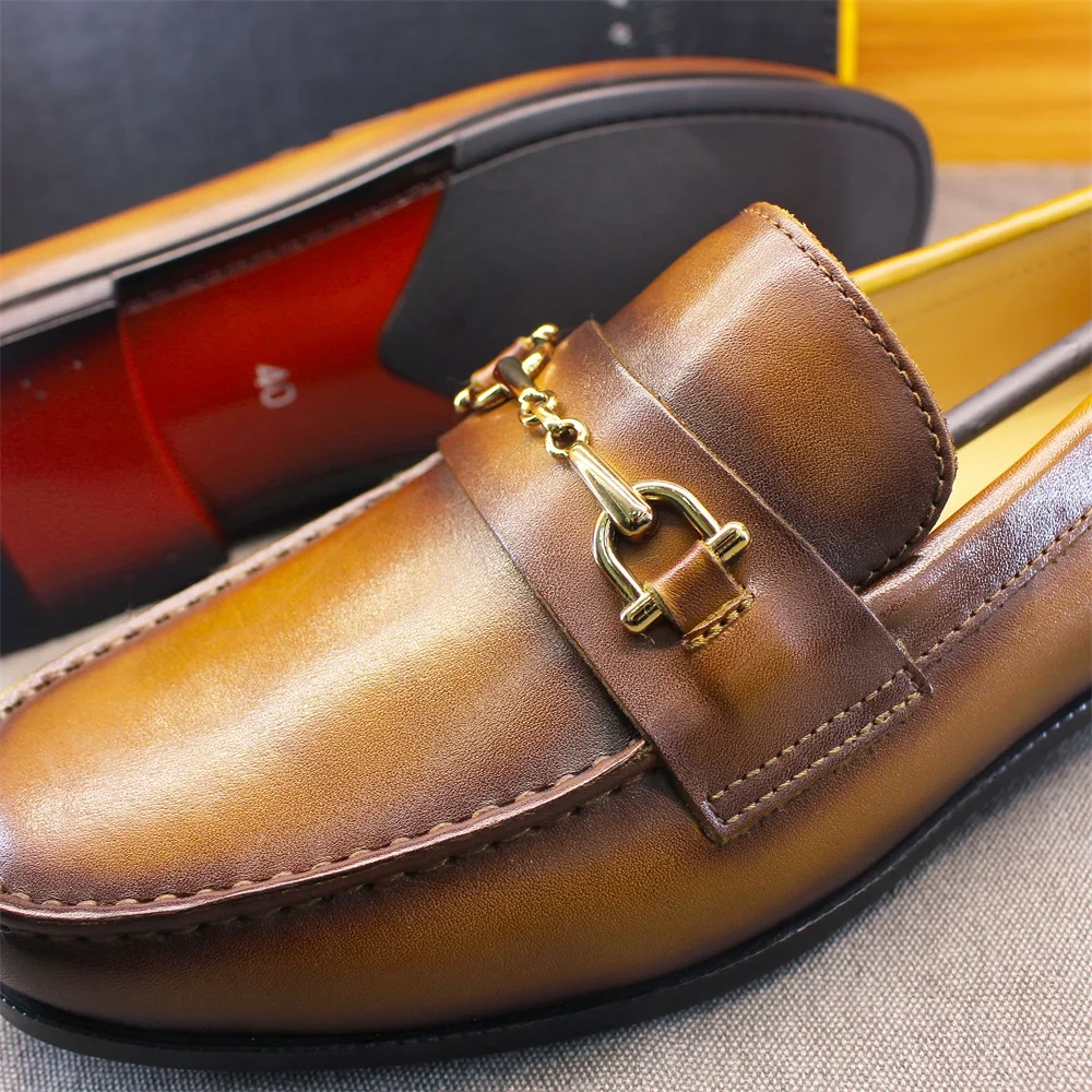 ผู้ชายLoafersรองเท้ารอบToeธุรก - Men Shoes Loafers บทวิจารณ์และราคา