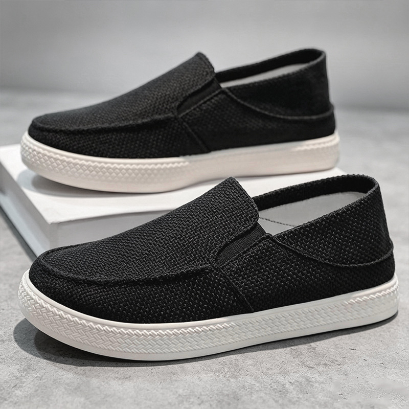 รองเท้าโลฟเฟอร์ผ้าลินินสำหรับผ - Men Shoes Loafers บทวิจารณ์และราคา
