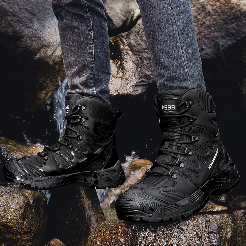 รองเท้าเดินป่าฝึกยุทธวิธีกลางแ - Men'S Shoes Hiking บทวิจารณ์และราคา