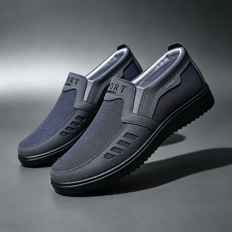รองเท้าผู้ชายแบบสวม ผ้าแคนวาส  - Men Shoes Loafers บทวิจารณ์และราคา