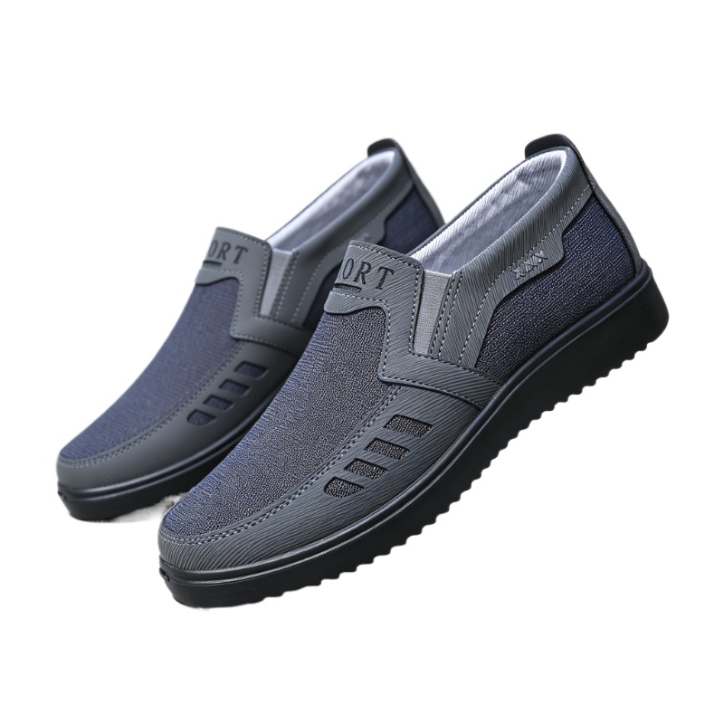 รองเท้าผู้ชายแบบสวม ผ้าแคนวาส  - Men Shoes Loafers บทวิจารณ์และราคา